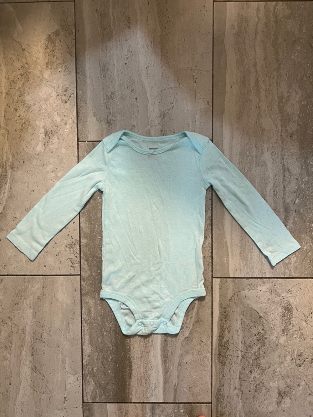 Carter's Light Blue Long-Sleeve Baby Bodysuit